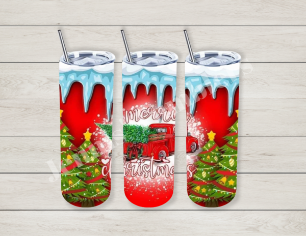 Merry Christmas Truck 20oz Tumbler