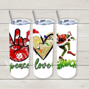 Peace, Love, and Grinch 20oz Tumbler