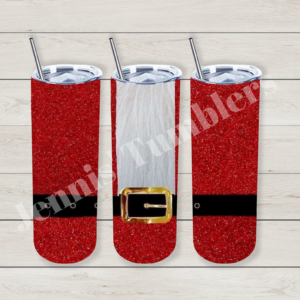 Santa Glitter Belly 20oz Tumbler
