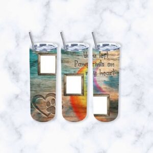 You Left Paw Prints in my Heart Custom 20oz Tumbler