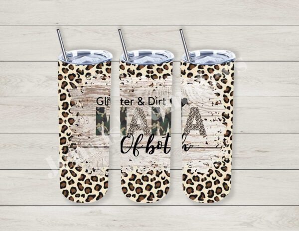 Glitter and Dirt Camo Mama 20 oz Tumbler 