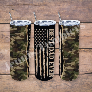 Best Dad Ever Military Flag 20oz Tumbler