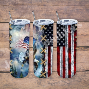 Patriotic Eagle Holding Flag 20oz Tumbler