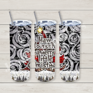 Have yourself a Merry Little Christmas with Plaid and Cheetah Tree 20oz Tumbler