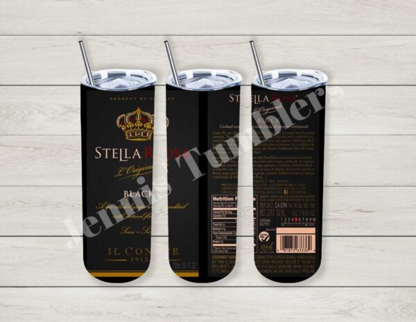 Italian Rosa Black 20oz Tumbler 