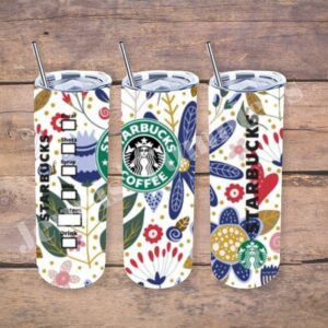 Blue Flower Coffee 20oz Tumbler 