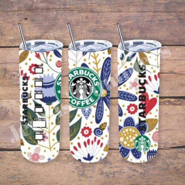 Blue Flower Coffee 20oz Tumbler 