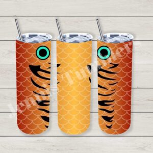 Orange Fish with Teal Eyes 20 oz Tumbler 