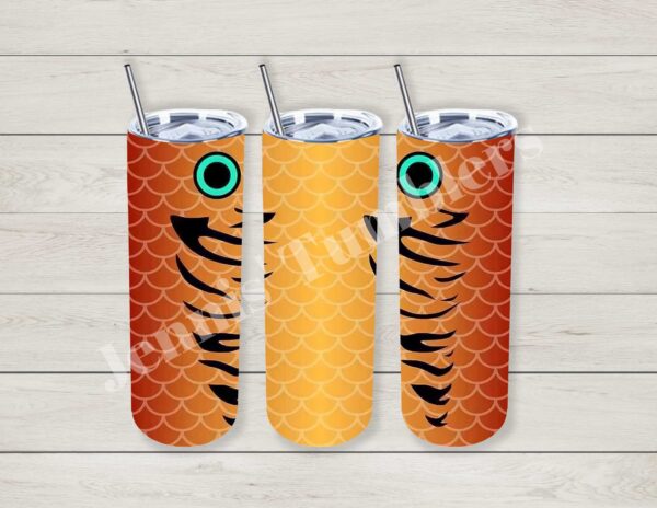Orange Fish with Teal Eyes 20 oz Tumbler 