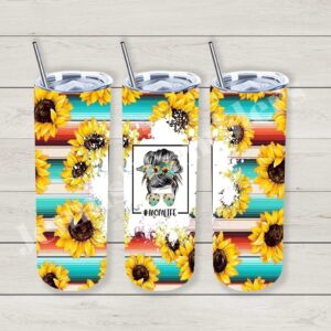 #MomLife Sunflower Serapes 20 oz Tumbler 