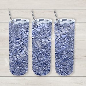 Silver Blue Foil 20oz Tumbler 