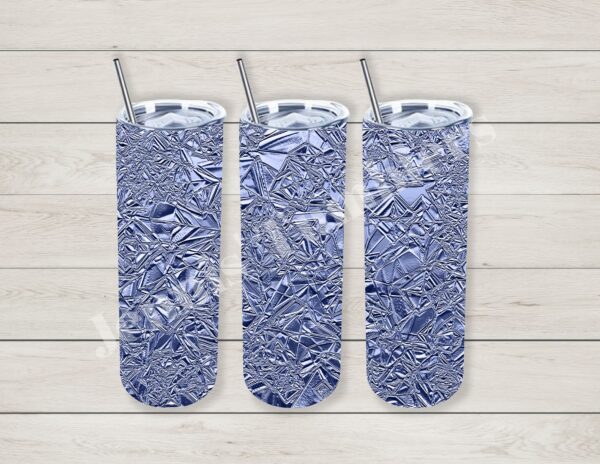 Silver Blue Foil 20oz Tumbler 