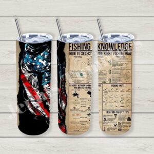 Fishing Knowledge American Flag 20oz Tumbler 