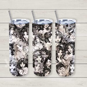 Black and White Princesses 20oz Tumbler 