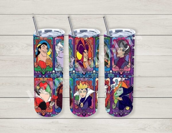 Stained Glass Favorite Villains 20oz Tumbler