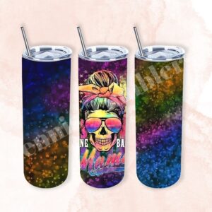 Badass Mama Skull 20oz Tumbler 
