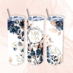 Blue, Pink, and Gold Mama 20oz Tumbler 