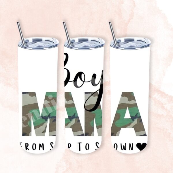 Boy Mama in Camo 20oz Tumbler 