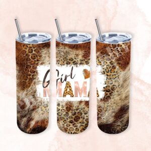 Cheetah and Pink Girl MAMA 20oz Tumbler 