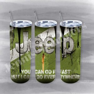 Light Green Jeep Oil Can 20oz Tumbler 