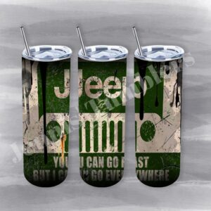 Dark Green Jeep Oil Can 20oz Tumbler 