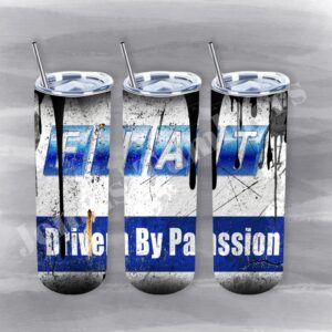 Blue Fiat Oil Can 20oz Tumbler 