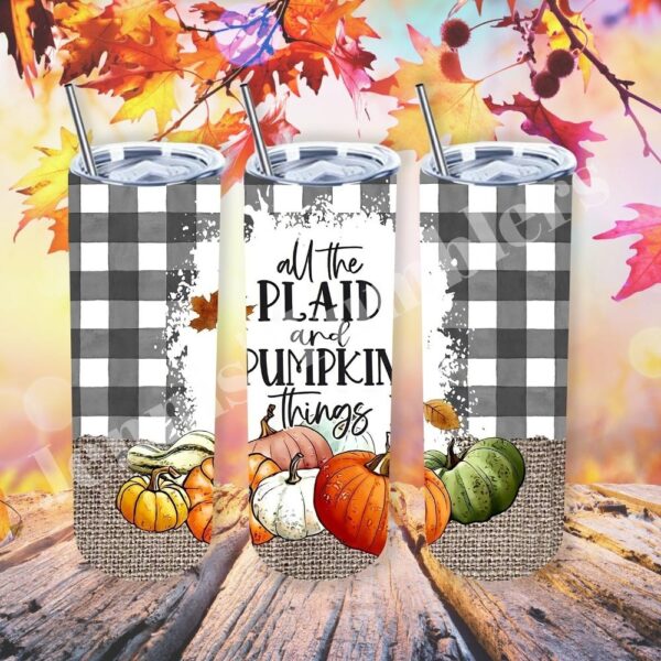 Plaid Fall Tumbler