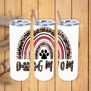Dog Mom Paw and Cheetah 20oz Tumbler 