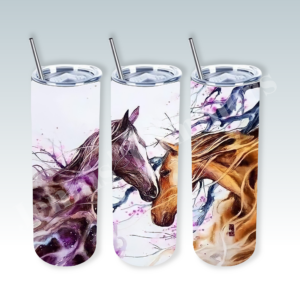 Two Watercolor Horses 20oz Tumbler 