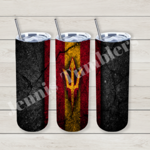 Arizona College Football Black, Red, and Yellow Lines 20oz Tumbler 