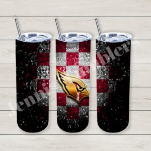 Arizona Football Maroon and White Checker 20oz Tumbler 