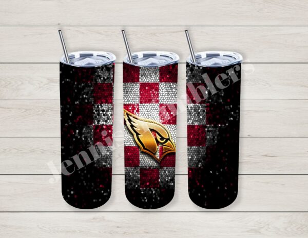 Arizona Football Maroon and White Checker 20oz Tumbler 