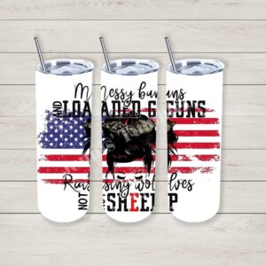 Messy Buns and Loaded Guns Mom 20oz Tumbler 