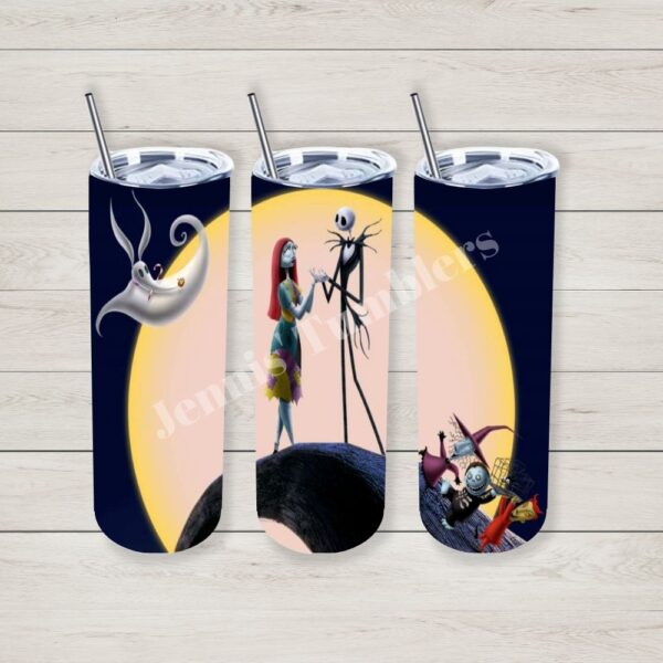 NB4C Jack, Sally, and Zero by Moonlight 20 oz Tumbler