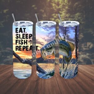 Eat, Sleep, Fish, Repeat 20oz Tumbler