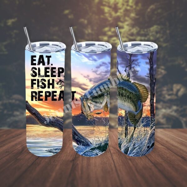 Eat, Sleep, Fish, Repeat 20oz Tumbler