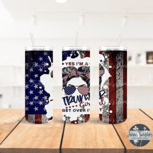 Messy Bun Trump Girl 20oz Tumbler 