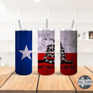 Texas Flag Don't Tread on Me 20oz Tumbler 