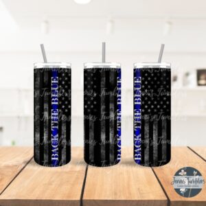 Back the Blue Flag 20oz Tumbler 