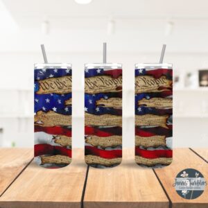 We the People Flag and Declaration  20oz Tumbler 