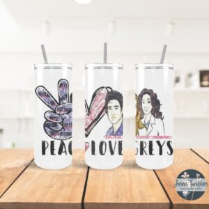 Peace, Love Grays, Sketch 20oz Tumbler 