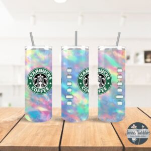 Star Coffee Bucks Rainbow Marble 20 oz Tumbler