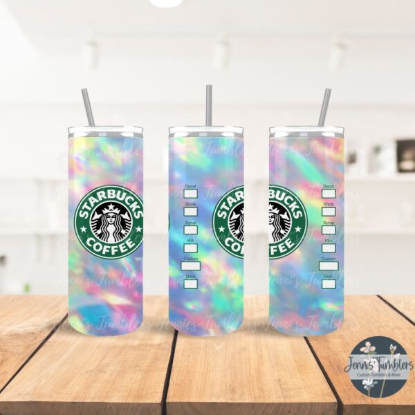 Star Coffee Bucks Rainbow Marble 20 oz Tumbler