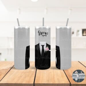 Groom Squad Gray 20 oz Tumbler