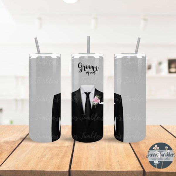 Groom Squad Gray 20 oz Tumbler