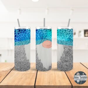 Teal Leopard Gnome  20 oz Tumbler