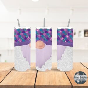 Mermaid Print Gnome 20 oz Tumbler