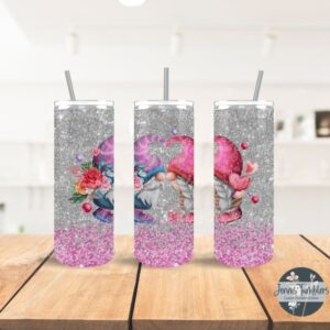 Valentine's Kissing Gnomes 20 oz Tumbler