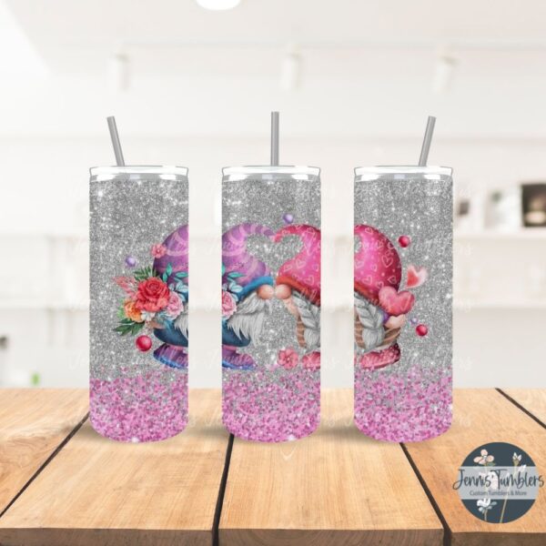 Valentine's Kissing Gnomes 20 oz Tumbler