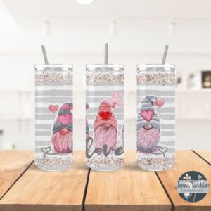 Valentine's Love Gnomes 20 oz Tumbler
